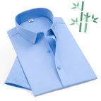 T863 blue-bamboo fiber-men's short sleeve / 38