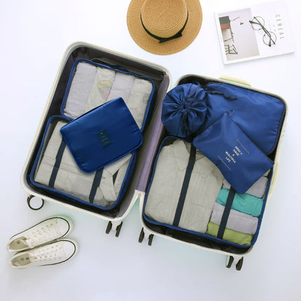 Travel storage bag suit seven-piece clothing classification storage bag luggage storage bag 7 pieces suit