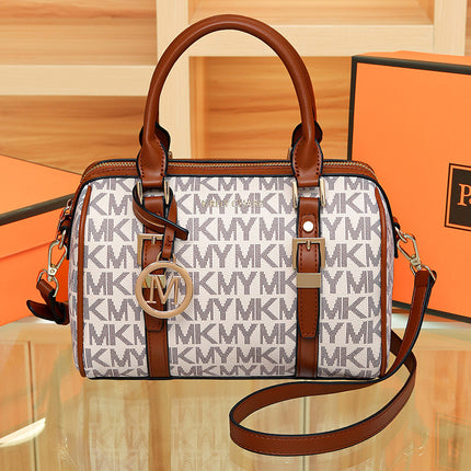 High Quality New Women Bag Fashion Letter Print Shoulder Handbag Large Capacity Fashionable Boston Pillow Bag