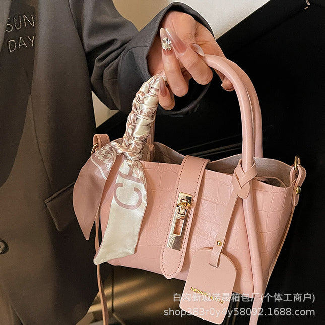 Trendy Cross-Border Foreign Trade Bags 2025 New Fashion Crossbody Versatile Women's Textured Handbag Bucket Bag