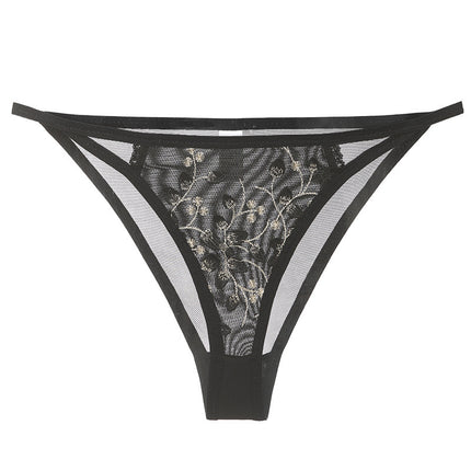 Mesh Lace Court Wearing French Fishbone Underwear Women's Cross-border Embroidered Bra Panties Set