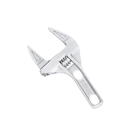 Cross-Border Bathroom Wrench Wholesale Short-Handle Adjustable Wrench Aluminum Alloy Lightweight Large-Opening Adjustable Wrench Mini Wrench