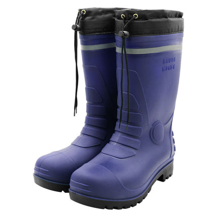 Winter Cold-proof Warm Rain Boots fleece-lined Outdoor Factory Protective Reflective Labor Protection Cotton Boots Waterproof Rain Boots for Miners in Construction Site