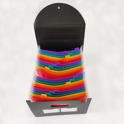 A4 File Folder Accordion Bag Large Capacity 13/25 Layer Document Organizer Student Test Paper Holder Can Stand Upright File Bag