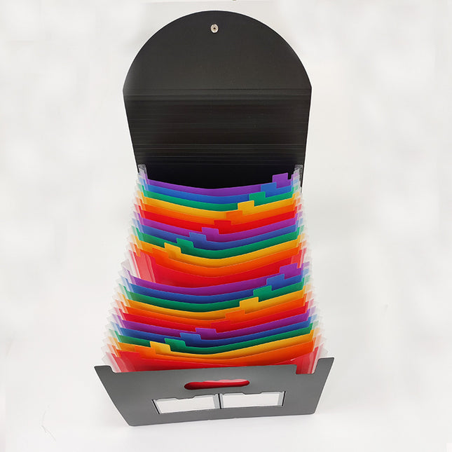 A4 File Folder Accordion Bag Large Capacity 13/25 Layer Document Organizer Student Test Paper Holder Can Stand Upright File Bag
