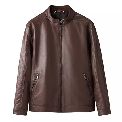 Foreign Trade Leather Clothing Men's Motorcycle Leather Clothing Casual Autumn and Winter New Leather Jacket Youth Motorcycle PU Jacket Casual Men