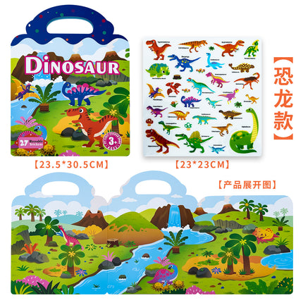 Cross-border Children's Jelly Sticker Book Enlightenment Puzzle Sticker Princess Dress-up Repeatedly Sticker Early Education Jelly Sticker