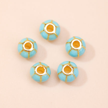 Cloisonné Oil-Dropping Cut Out Auspicious Cloud Lotus Bead Accessories Oil-Dropping Copper DIY Handmade Bracelet Necklace Jewelry Accessories