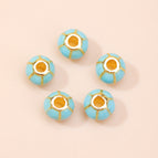 30. blue pumpkin beads 6mm