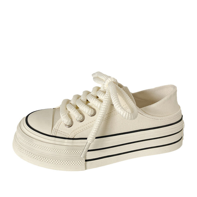H1292 + H1028 + H1057 high-top platform canvas shoes women's slip-on lazy versatile niche ins board shoes