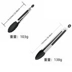 1 / 9 inch 12 inch-black silicone food clip-