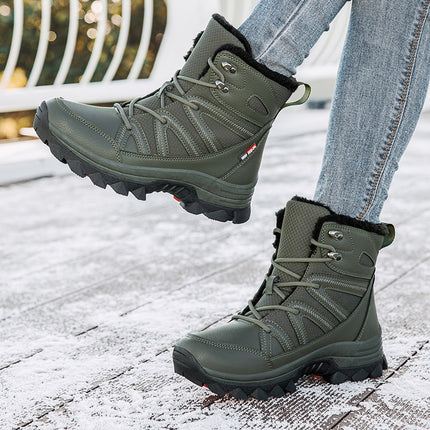 Cross-Border Snow Boots for Couples, Women's Minus 40 Degree Cold-Proof Thick-Soled Waterproof Northeast Travel Cotton Shoes for Men, Winter Fleece-Lined and Thickeneding