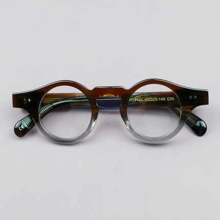 New Niche Retro Round Frame Stylish Classic Daily Versatile Plate Glasses Frame for Men and Women with Myopia and Anti-Blue Light