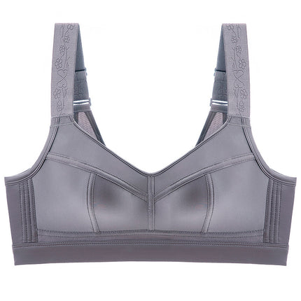plus size Underwear Women's chubby girl 150.00kg Large Chest Small Bra Thin Full Cup Bra Auxilis E Cup Ultra Thin Cup