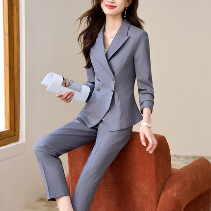 Professional suit Women's High-grade Suit Overskirt Two-piece Set Property Consultant Work Clothes Suit Jacket Jewelry Store Fixture
