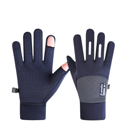New Men's Gloves Winter Riding Driving fleece-lined Thickened Warm Waterproof Cold-proof Non-slip Touch Screen Outdoor Sports