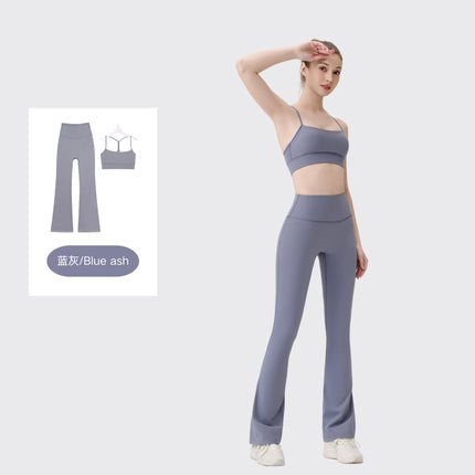 [in Stock] Ld Speaker Y-Shaped Vest Set Long Sleeve Women's Slim Fit Jacket Stretchy Sports Yoga Wear