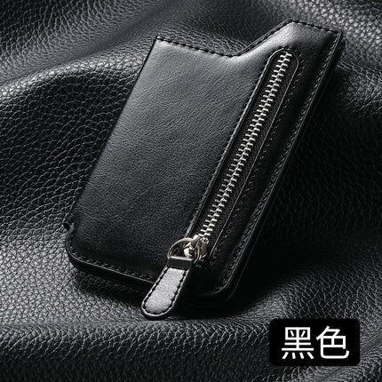 Back Sticker Mobile Phone Card Bag Multifunctional Creative Card Holder Card Holder Zipper Mobile Phone Case DIY Free Collocation