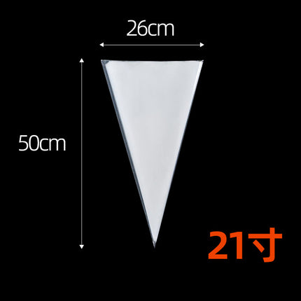 Explosion-Proof High-Pressure Disposable Piping Bag Thickeneded Transparent Spot Plastic Ldpe Environmentally Friendly Triangle Bag 50 Pieces Small Size