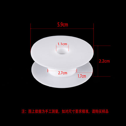 Transparent round I-shaped bobbin bobbin wool fishing line storage cylinder plastic empty coil winding barrel pipe