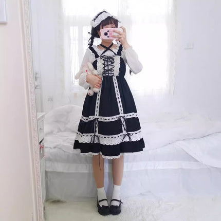 Spot thin baby doll ribbon lace dress dress headdress recruit a generation of hair