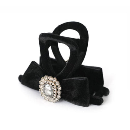 Autumn and Winter new South Korea black velvet clip medium-sized back head hairpin women's high-grade shark clip hair accessories clip