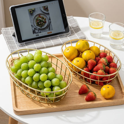 Iron Storage Basket Large Capacity Stainless Steel Basket Anti-rust Metal Fruit and Vegetable Dirty Clothes Storage Basket Iron Storage Basket