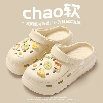 25 New Styles of Croc Shoes for Women, Summer Casual Fashion, Thick Soles for Going Out, Versatile, Non-Slip, Comfortable and Breathable, Men's Wholesale Cartoon
