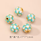 1. white and green scale beads