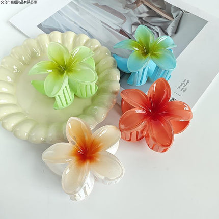 2025 new autumn and winter color egg flower grab clip grab hairpin head half hair shark clip hair accessories wholesale