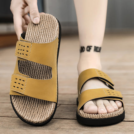 Designer 2025 Sandals for Men's Summer Outer Wear Deodorant Driver's Dual-Purpose Sandals and Slippers for Men's Genuine Leather Sports Beach Shoes