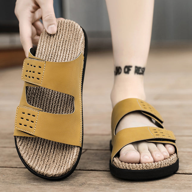 Designer 2025 Sandals for Men's Summer Outer Wear Deodorant Driver's Dual-Purpose Sandals and Slippers for Men's Genuine Leather Sports Beach Shoes