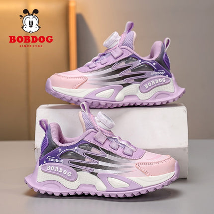Babudou Girls' Shoes Fashionable Princess Versatile 2026 Spring and Autumn New Leather Waterproof Mesh Breathable Sneakers