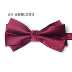 J523 glossy burgundy cross knot