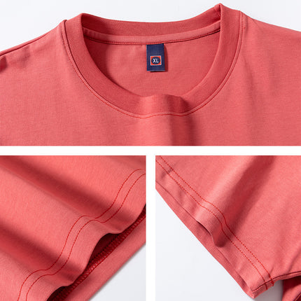 【Anhui Warehouse】Loose Fit | Ice Silk Cotton Ammonia Cotton Solid Color T-Shirt Round Neck Short Sleeve Youth Casual Boys Pullover