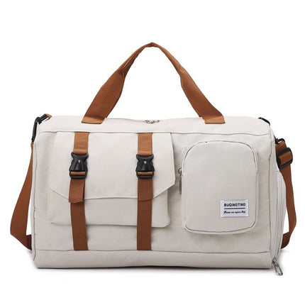 New Sports Fitness Bag Simple Casual Oxford Cloth Lightweight Portable Travel Bag Dry and Wet Separate Boarding Luggage Bag