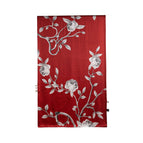 Fhz24-9107-2 double layer scarf red and white rose / 170*55cm (with gift box)