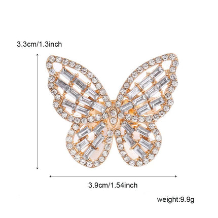 Korean-Style Butterfly Ring for Women, Elegant Butterfly Design, French Light Luxury Three-Dimensional Butterfly Ring, Trendy Beauty, Direct Sales from Manufacturer, Wholesale