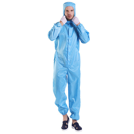 Dust-proof Work Clothes for Men and Women Spray-painted One-piece Hood Full-body Clean Dust-free Electrostatic Split Farming Clothes for Work