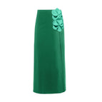 Green wrap skirt / One size fits all
