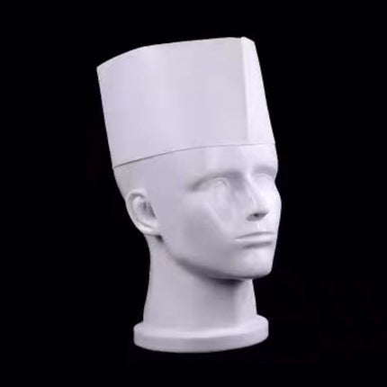 Disposable chef hat men's non-woven hotel kitchen catering special work hat oil-proof Cigarette paper hat high hat