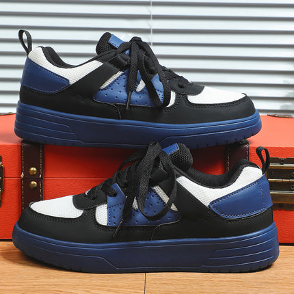 Korean Style Trendy Four-Season Thick-Soled Skateboard Shoes, Mesh Breathable Casual Shoes, Lace-Up Fashionable Women's Shoes, Outdoor Couple Trendy Shoes
