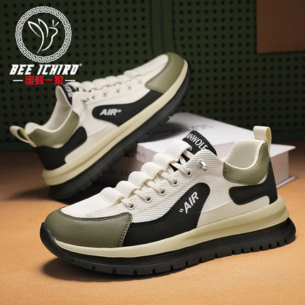 Bee Wolf Flagship Store Light Luxury Casual Sports Men's Shoes Lightweight Soft Sole Comfortable Dirt-Resistant Soft Elastic Spring/Summer Running Shoes