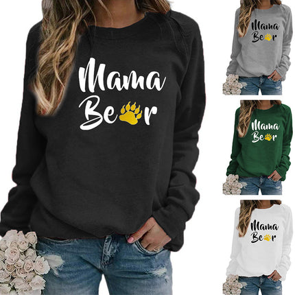 Ebay/wish AliExpress Amazon cross-border mama dog feet printed crew neck vests Europe and the United States autumn and winter leisure