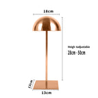 Brushed rose gold hemispherical hat stand (18cm)