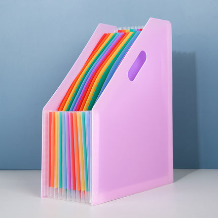 a4 Desktop Oblique Vertical Organ Bag Office Storage Rainbow Organ Folder Student Roll Storage Bag