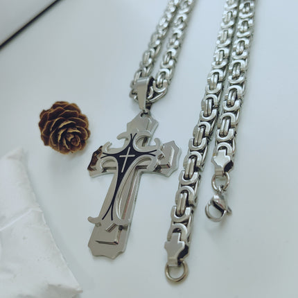 Factory direct Amazon AliExpress European and American fashion personality stainless steel men's pendant necklace wholesale