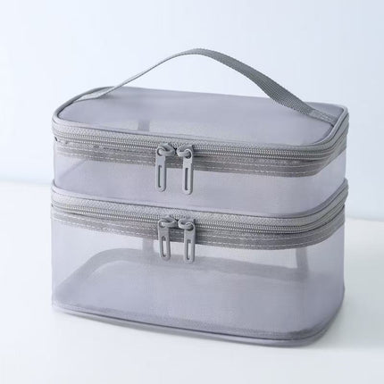 Mesh Cosmetic Bag, Large Capacity, Cosmetic and Toiletries Cosmetics Bag, Travel Cosmetics Bag, Portable and Printable Logo