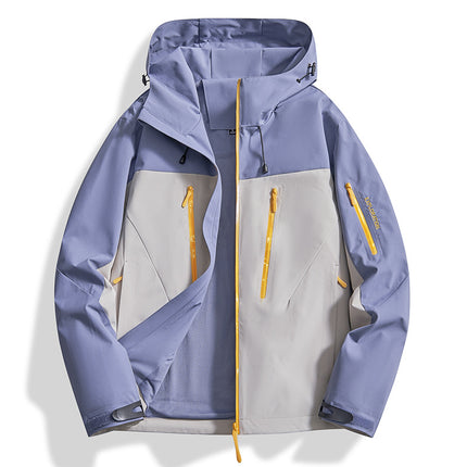 Bird's Nest Style Spring and Autumn Outdoor Jacket for Men, Windproof and Waterproof Mountaineering Jacket, Couple's Hiking Clothing