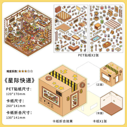 Infeel.Me Extra Large Scenery Stickers Today's Business Hours Open - Part Twelve DIY Journal Scene Stickers